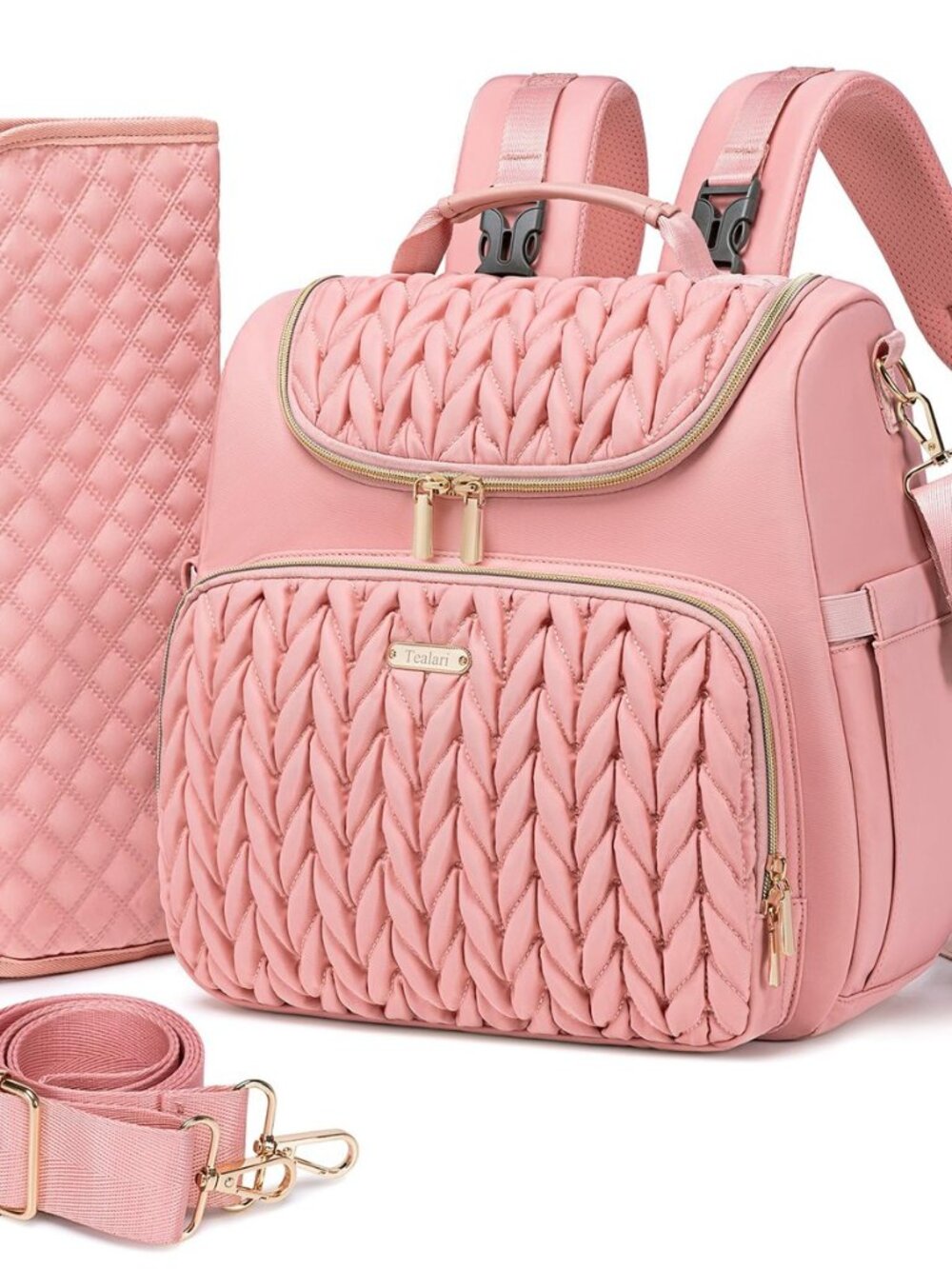 4 in 1 Convertible Diaper Bag Backpack,Waterproof Baby Diaper Bag with Changing